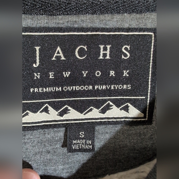 Jachs New York Crewneck Pullover Sweater Small Gray Stretch Sherpa Lined - Picture 4 of 10